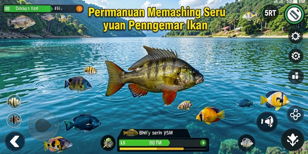 Tangkapan ikan terbesar dalam gameplay 5RT yang menantang.
