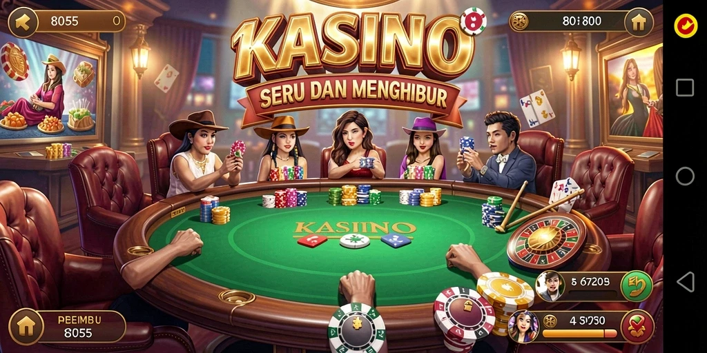 Tampilan gameplay Kasino yang seru dan interaktif dalam 8055.
