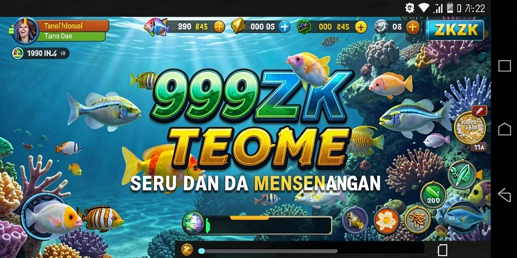 Gameplay seru dan menarik saat menembak ikan di 999ZK.