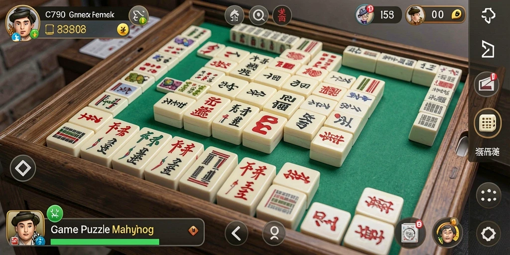 Tampilan gameplay C7890 yang menarik dan menantang dalam permainan Mahjong.