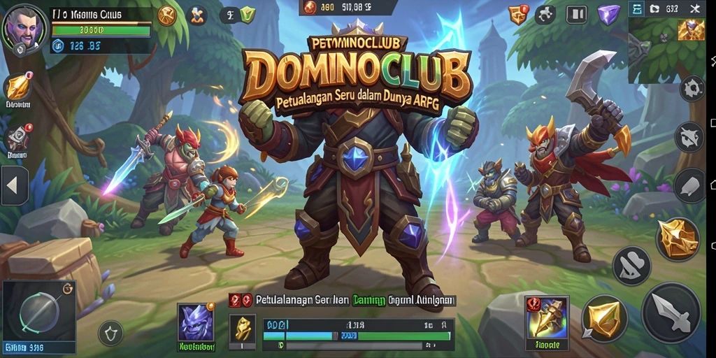 Screenshot gameplay DOMINOCLUB yang menampilkan aksi pertempuran seru.