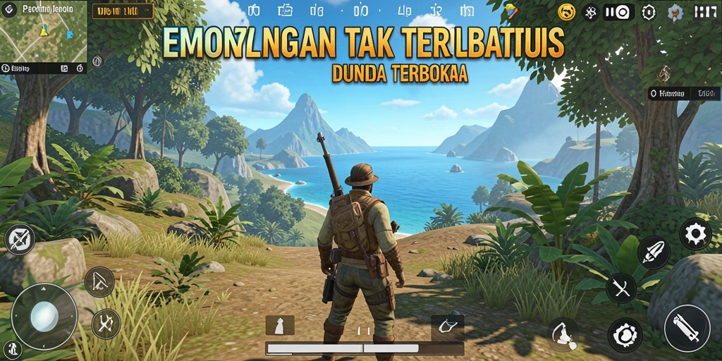 Tampilan gameplay EMON77 menampilkan dunia terbuka yang luas dan menarik.