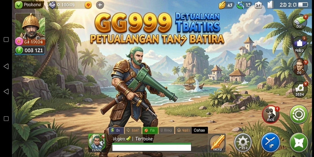 Tampilan gameplay <strong>GG999</strong> yang menampilkan petualangan seru dan dunia terbuka yang luas.