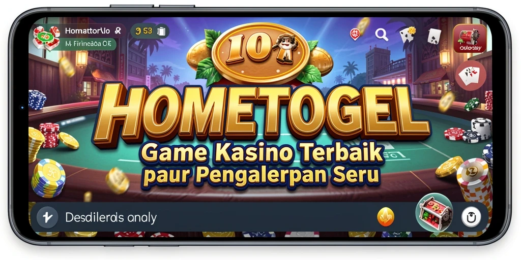 Tampilan permainan kasino HOMETOGEL yang penuh warna dan interaktif.