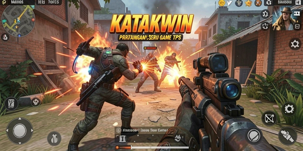 Gameplay KATAKWIN yang seru dan mendebarkan saat pertempuran.