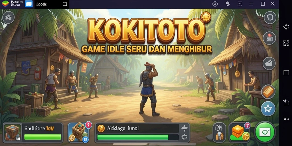 Screenshot KOKITOTO menampilkan karakter dalam aksi gameplay Idle.