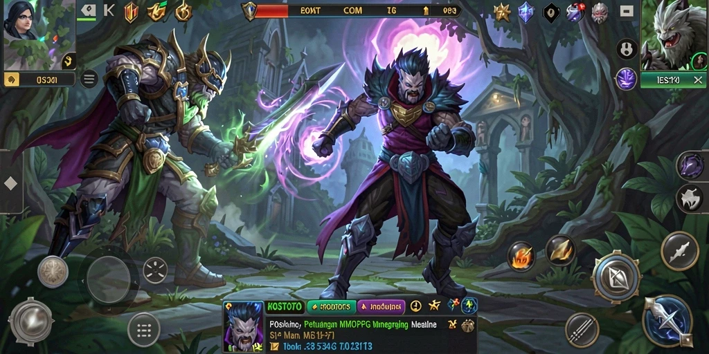 Tampilan gameplay KOSTOTO dengan pertarungan seru antar pemain.