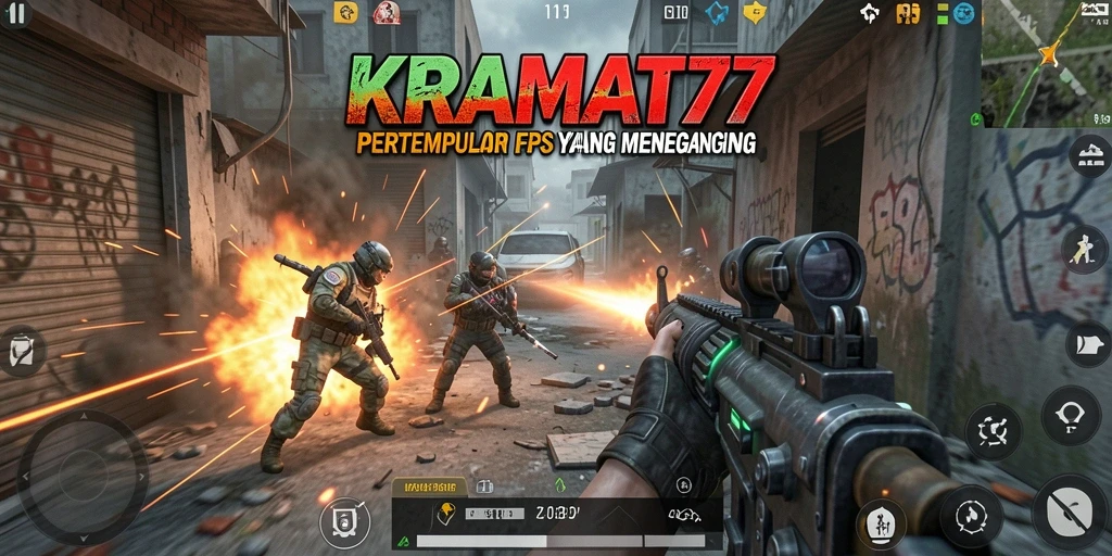 Screenshot KRAMAT77: gameplay FPS yang menegangkan dan realistis.