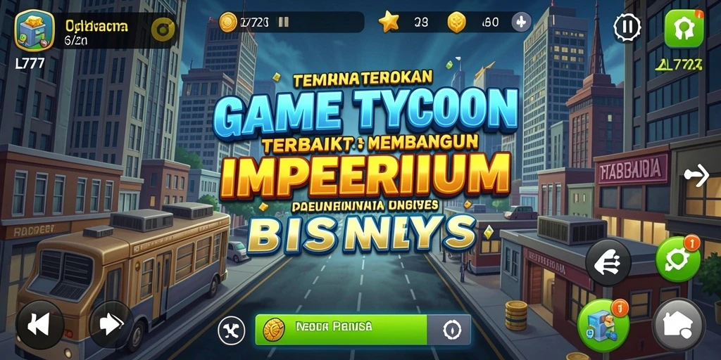 Tampilan gameplay L777 yang seru dan menantang dalam membangun bisnis Tycoon.