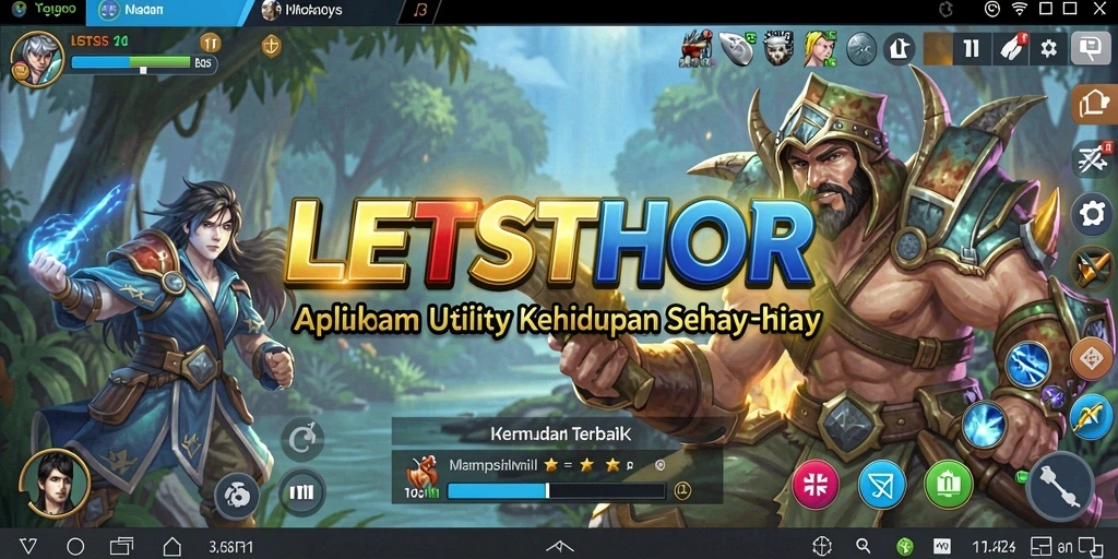 Tampilan antarmuka utama LETSTHOR yang menarik dan sederhana.