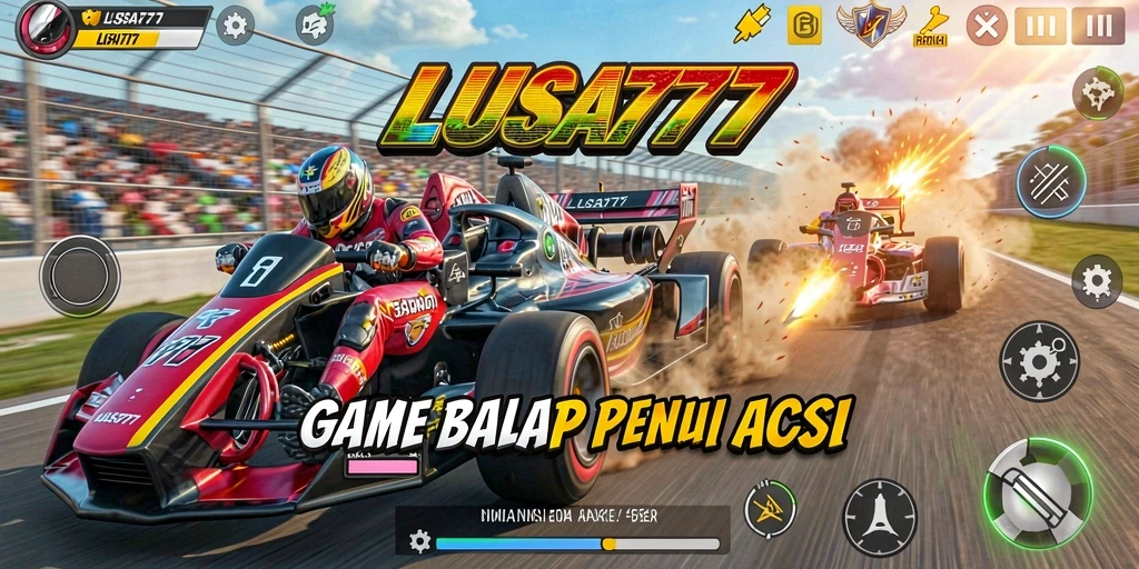 Tampak menegangkan saat bermain LUSA777 di lintasan balap.
