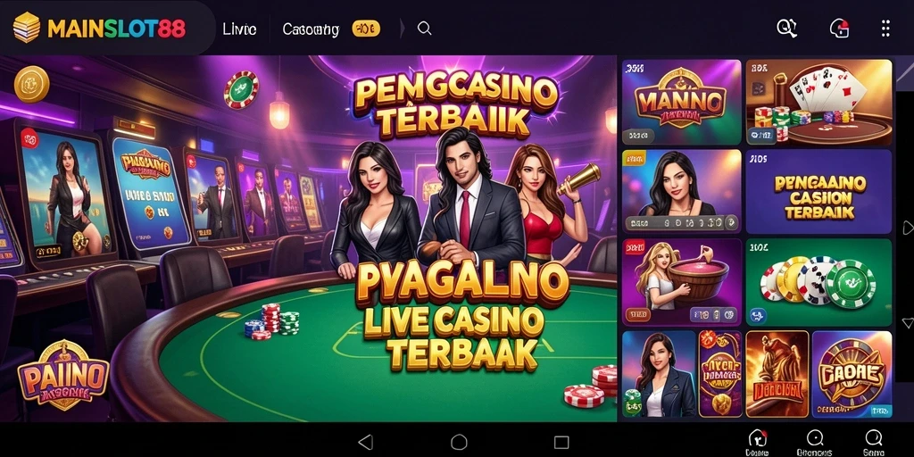 Tampilan gameplay Live Casino yang menarik dan interaktif di MAINSLOT88.