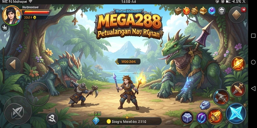 Tampilan menarik dari gameplay RPG MEGA288 yang menyenangkan.