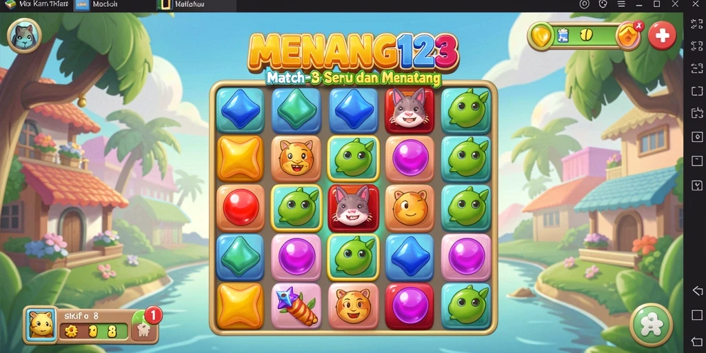 Tampilan gameplay <strong>MENANG123</strong> yang seru dan penuh warna.