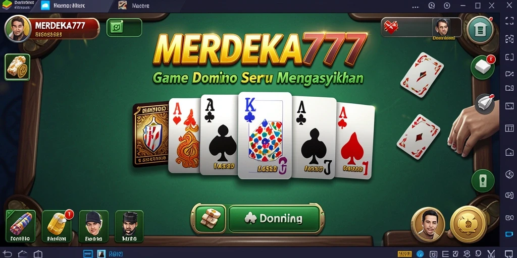Screenshot gameplay MERDEKA777 yang menunjukkan serunya bermain Domino.