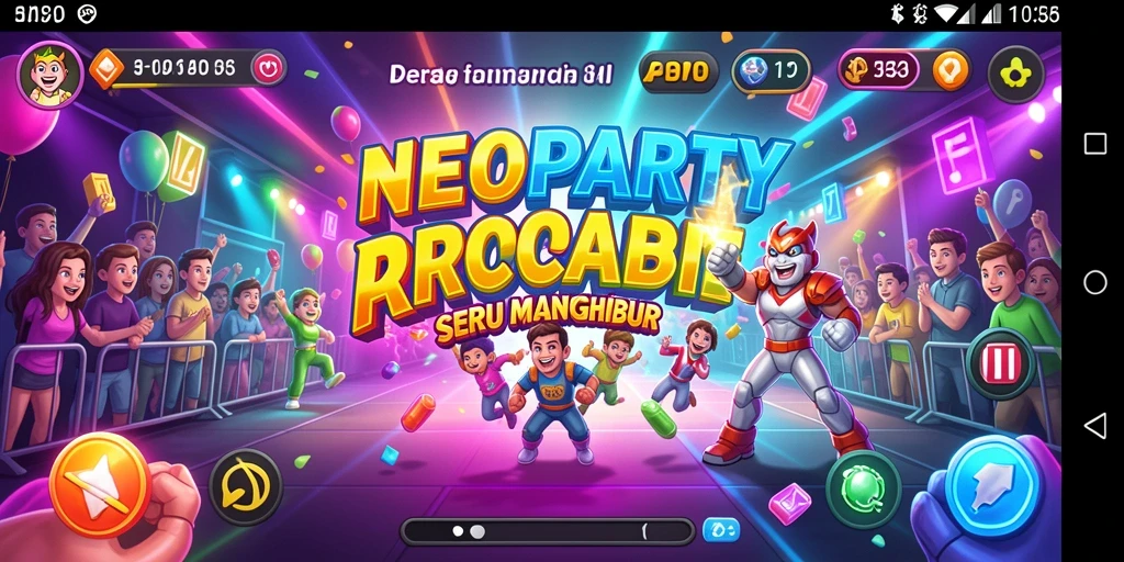 Gameplay seru NEOPARTY dengan grafis yang menawan.