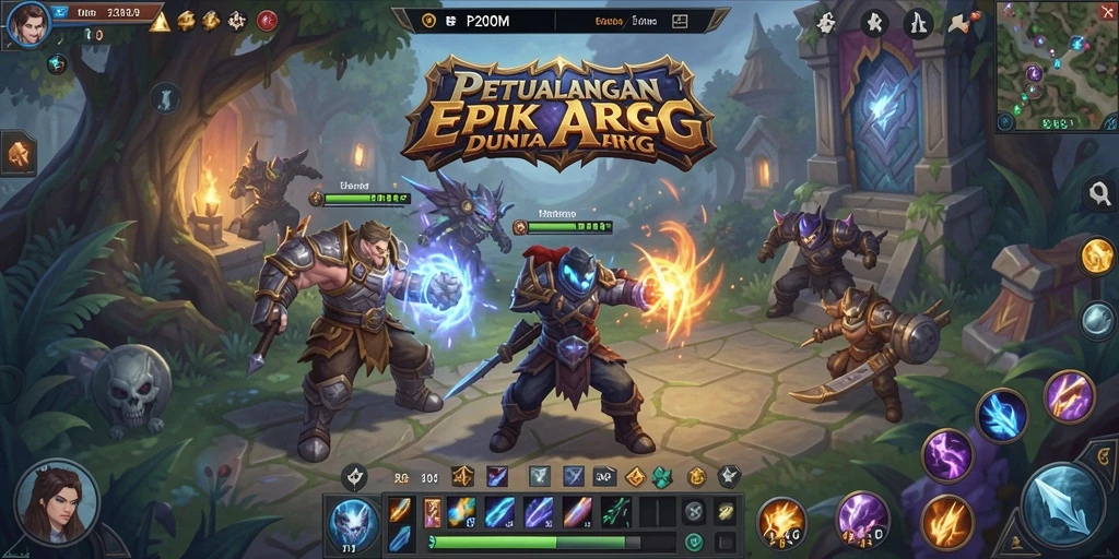 Tampilan gameplay P200M yang menarik dalam aksi ARPG.