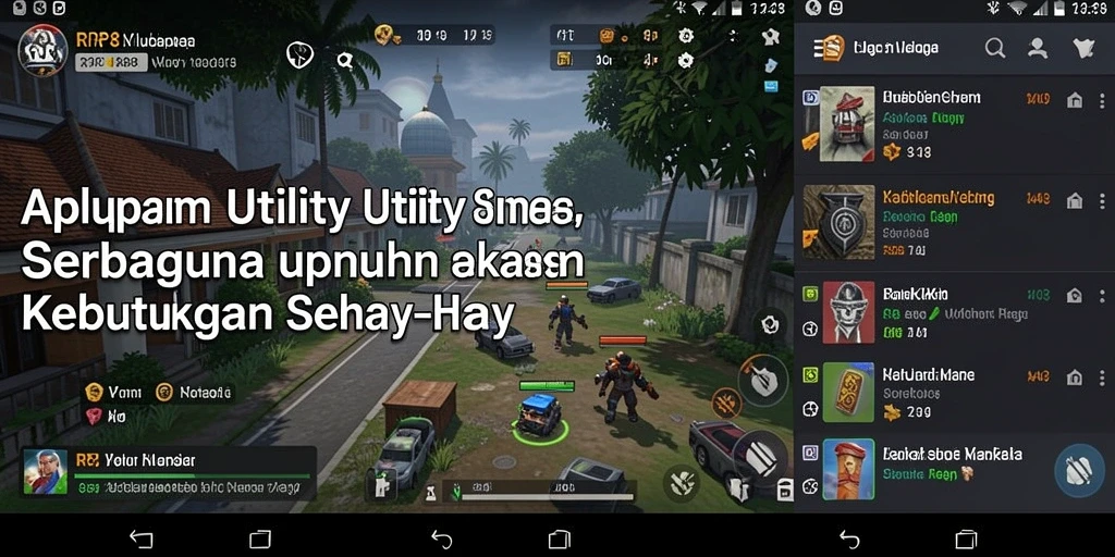 Tampilan utama RP8 dengan berbagai fitur Utility yang bermanfaat.