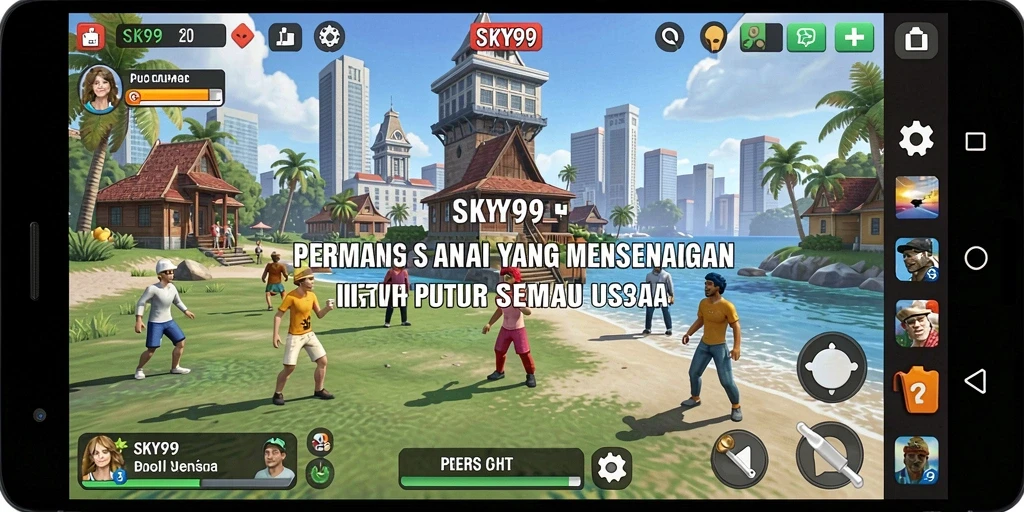 Tampilan gameplay menarik dari SKY99 dengan desain yang cerah.