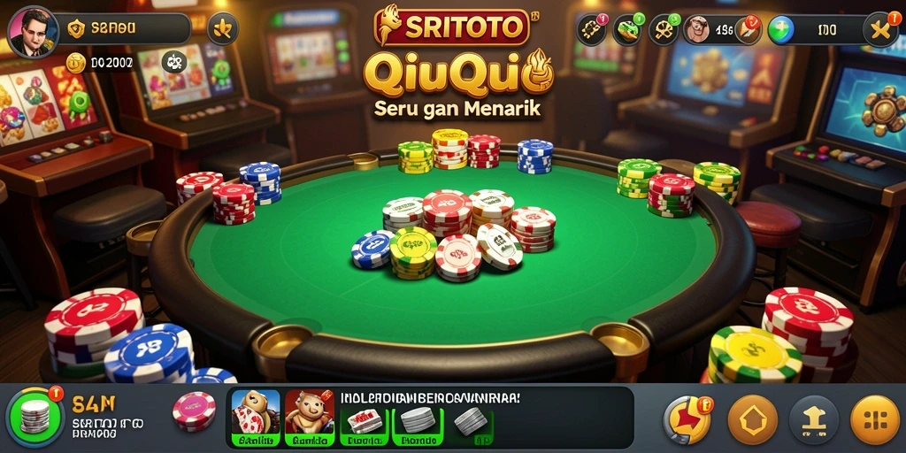 Screenshot gameplay seru SRITOTO dalam pertandingan QiuQiu.
