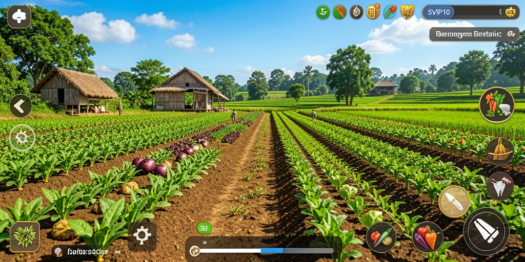 Gameplay SVIP10 yang menampilkan pengalaman bertani yang realistis dan menyenangkan.