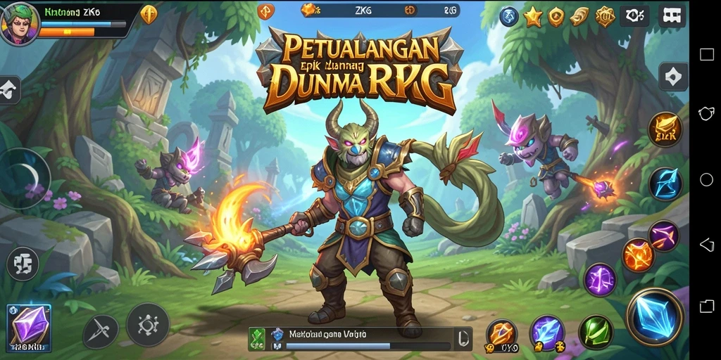 Tampak luar gameplay RPG yang menarik dan mendebarkan.